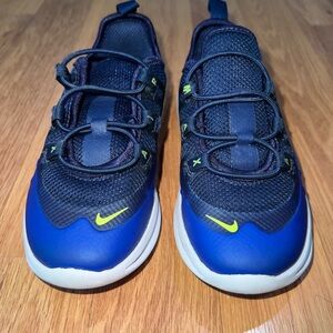 Nike Kids Navy and Neon Green Air Max Sneakers